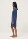 Pure blue viscose nightdress with buttons_1