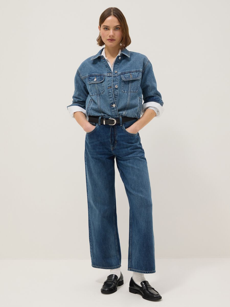 Pure Cotton Blue Baggy Fit Jeans_0
