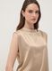 Beige stretch fabric high-neck top_2