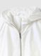White hooded rain jacket with zip for girls_2