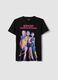 Black pure cotton regular fit t-shirt with print_4