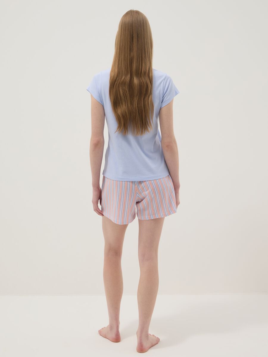 Multicolour pure cotton short pyjamas, regular fit, with prints_2