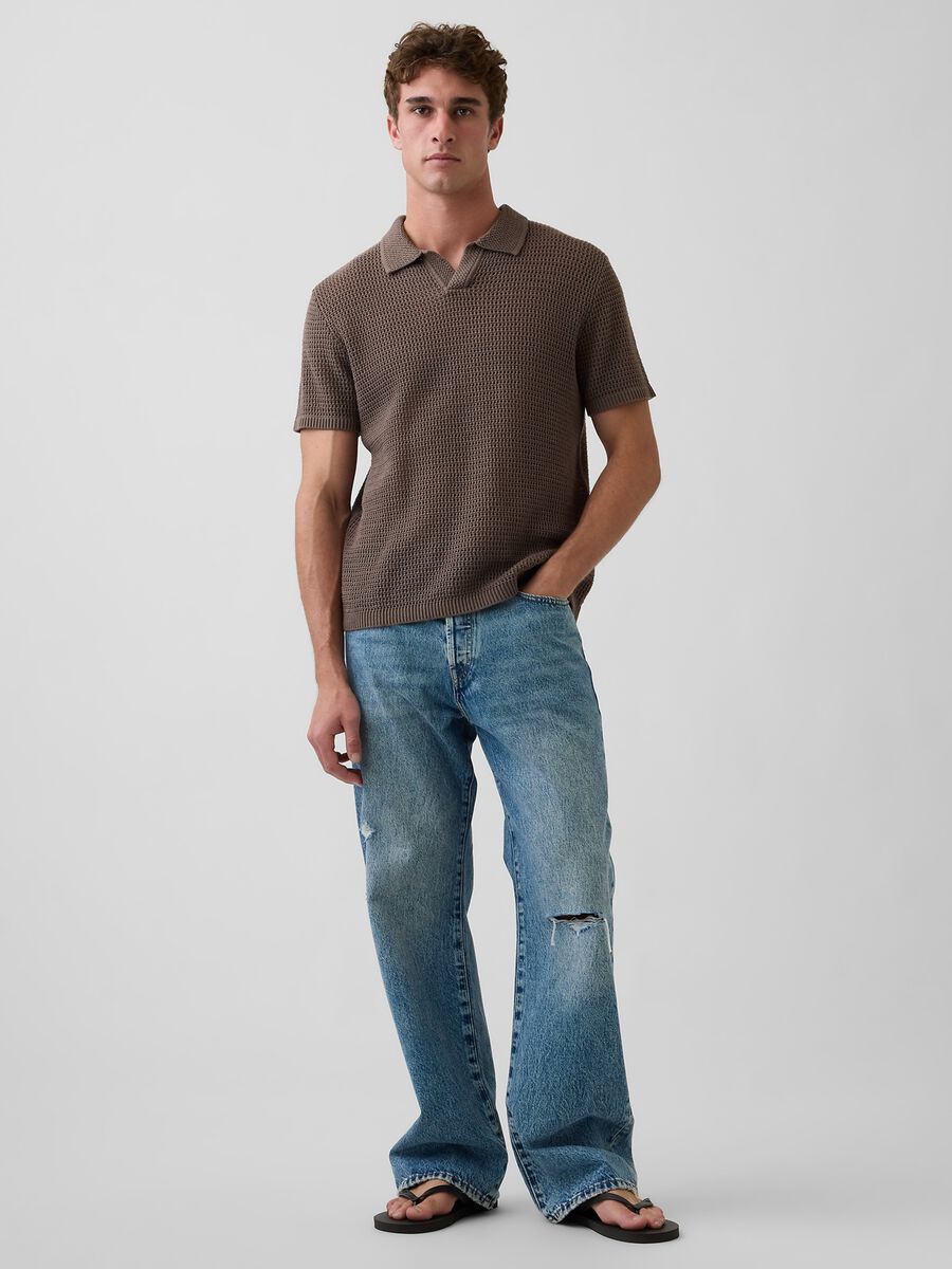 Pure cotton short-sleeve polo shirt_3
