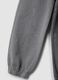 Grey pure cotton joggers with rhinestones for girls_3