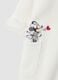 White hooded cotton-blend baby sleepsuit with Minnie print_2