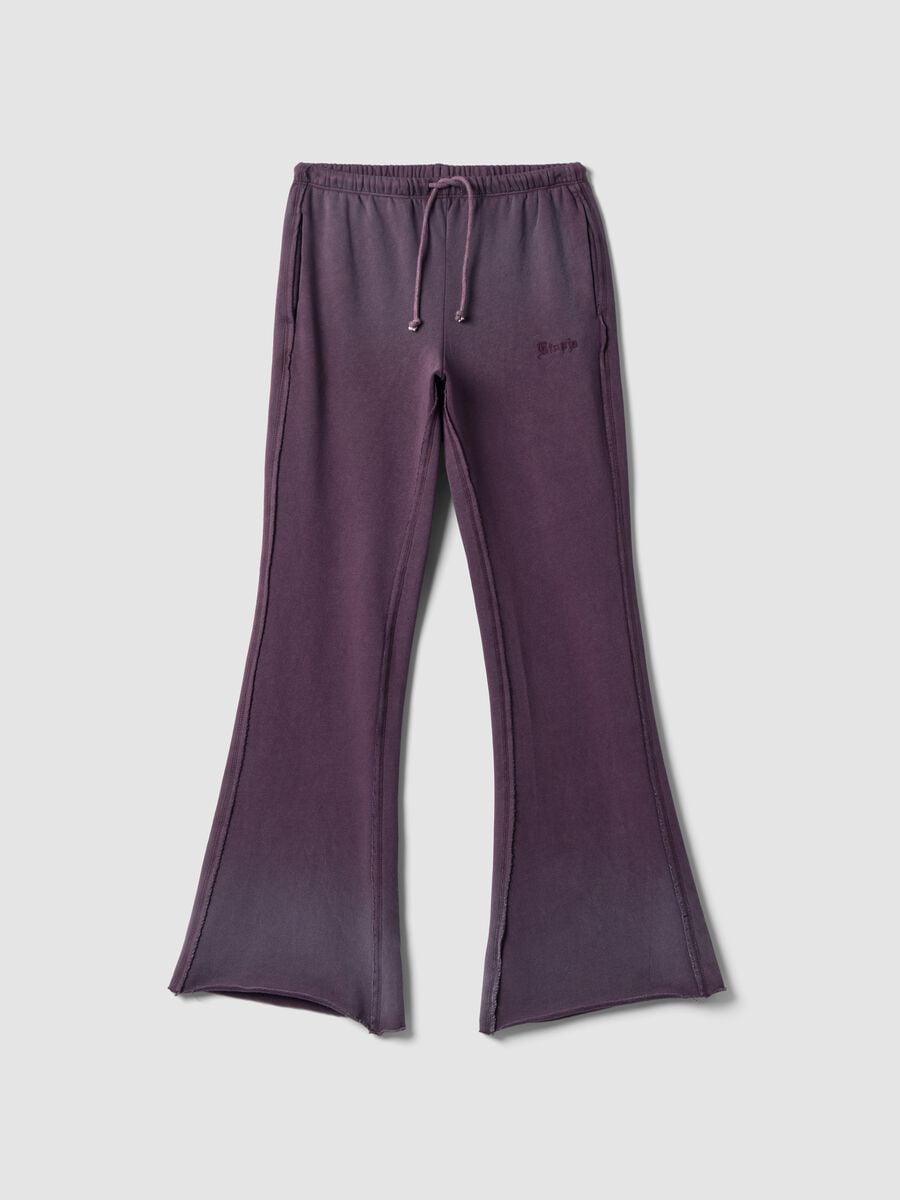 Sun-Faded Burgundy Flare Sweatpants_0