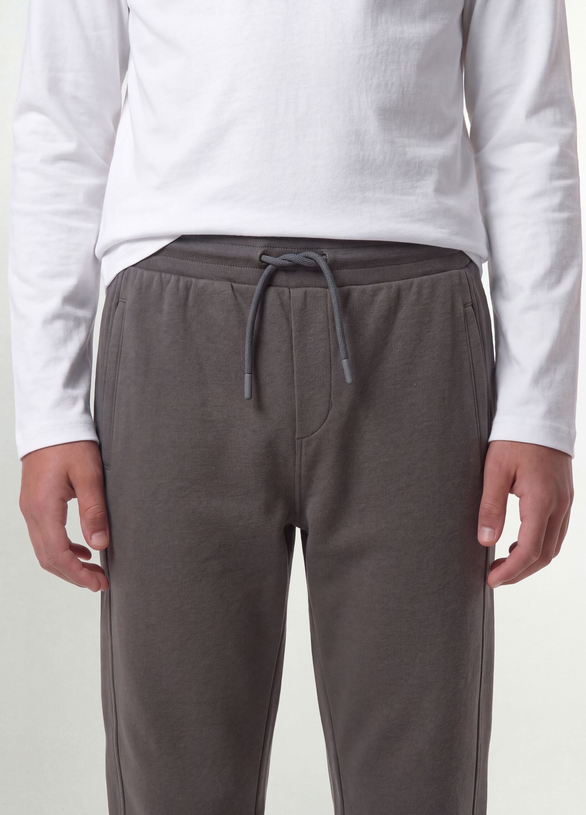 Grey organic cotton jogger trousers