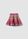 Multicolour pure cotton skirt with ruffle hem_4