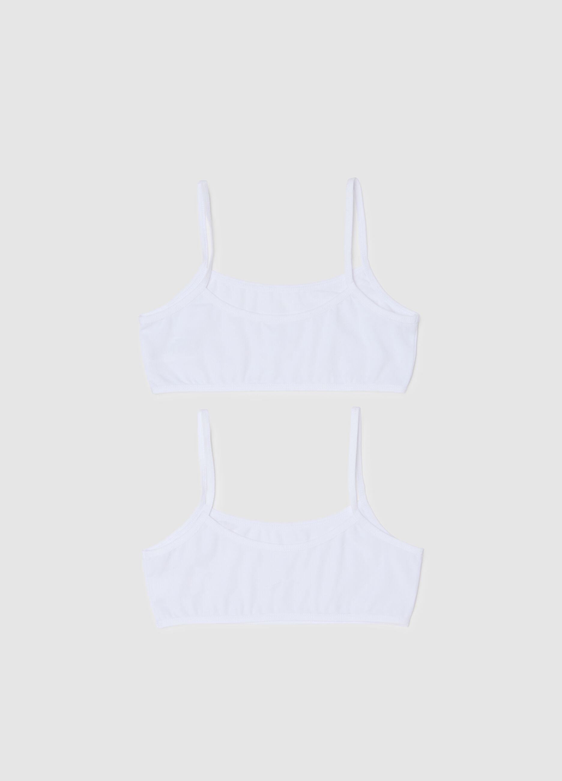 Girl's Cotton White Stretch Bra Tripack Set
