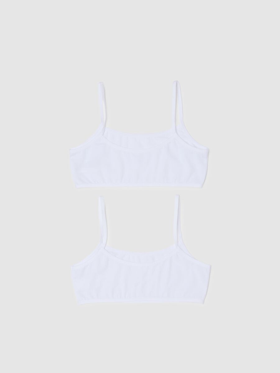 Girl's Cotton White Stretch Bra Tripack Set_1