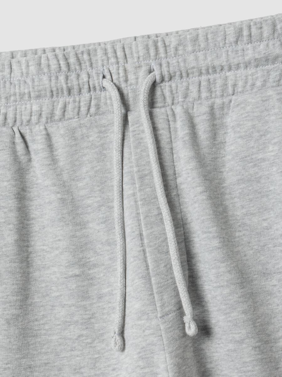 Pantaloni jogger grigi in misto cotone regular fit_5