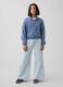 Wide-leg trousers in pure cotton_0