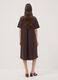 Brown midi stretch viscose dress, regular fit_3