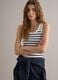 White striped camisole top_0