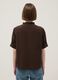 Brown regular-fit shirt with gathered collar_2