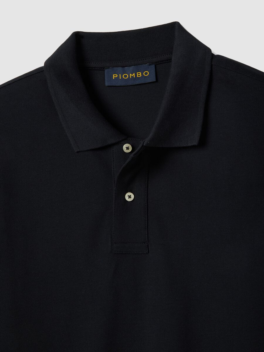 Black Supima Cotton Polo Shirt, Regular Fit_5