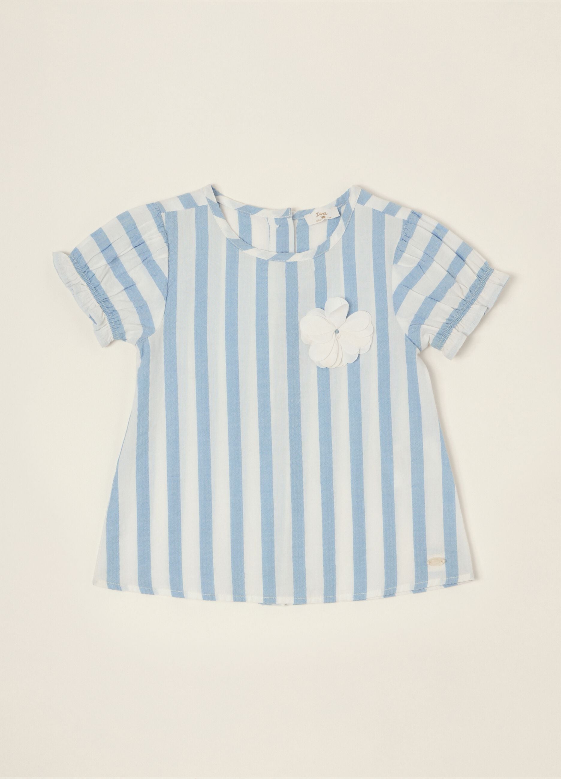 Blue striped pure cotton baby top
