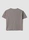 Girls&rsquo; grey stretch cotton T-shirt with capybara print_1