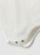 White organic cotton bodysuit with collar for baby girl_2