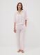 Pigiama rosa in pura viscosa con scollo a V a righe regular fit_0