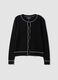 Black stretch viscose regular-fit cardigan_4
