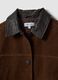 Brown regular-fit shacket with contrast collar_5