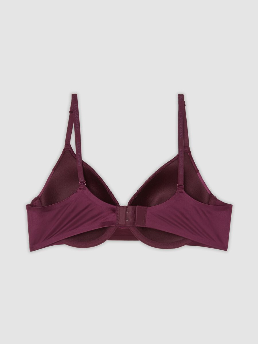 Purple stretch microfibre bra with lace_2