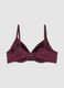 Purple stretch microfibre bra with lace_2