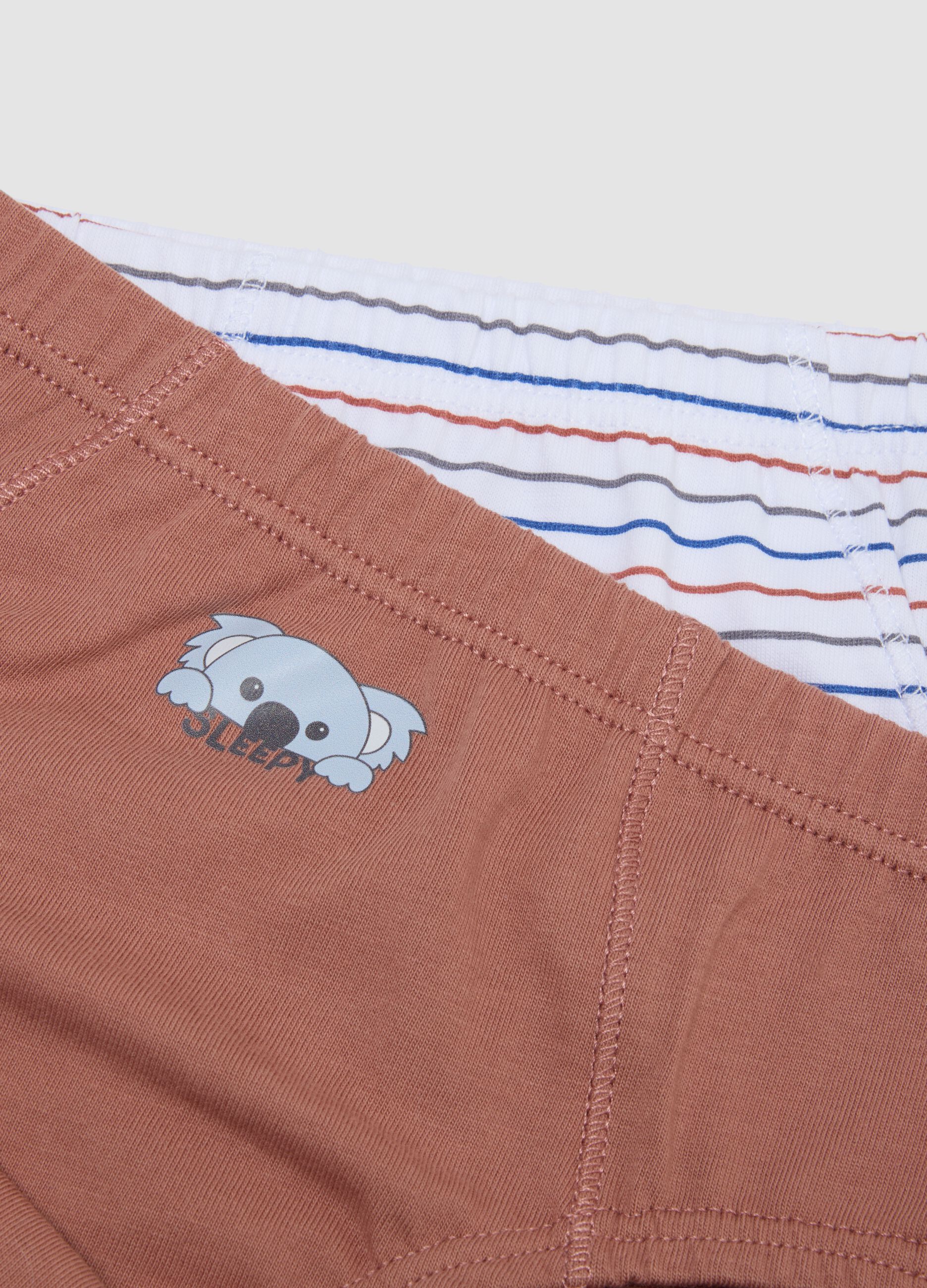 Pack of five multicolour boys&rsquo; briefs in pure organic cotton