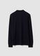 Blue long-sleeved regular-fit polo shirt in pure organic cotton piqu&eacute;_1