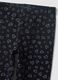 Black skinny organic cotton leggings with heart print for girls_2