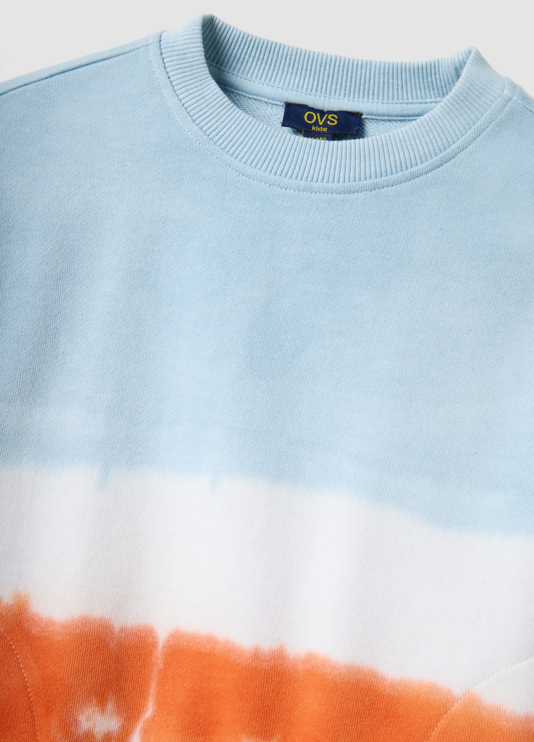 Multicolour cotton-blend tie-dye sweatshirt for kids, regular fit
