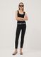 Black fitted stretch-cotton tank top_1