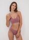 Pink non-padded stretch-fabric bra with ruched detail_1