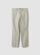 Beige pure cotton regular-fit chino trousers_0