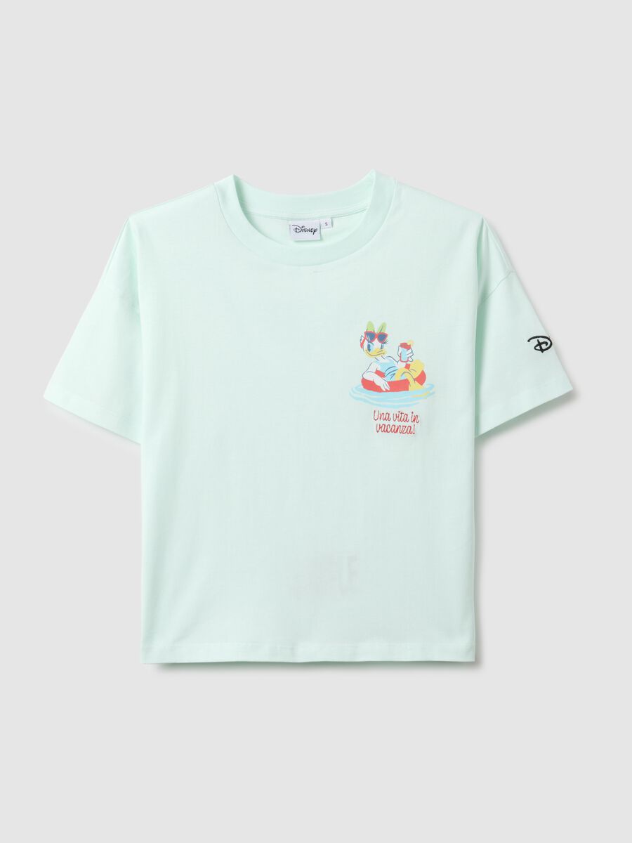T-shirt in puro cotone azzurra regular fit con stampa Paperina_4