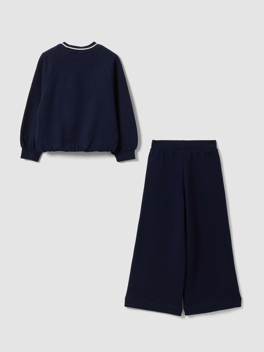 Girls&rsquo; blue pure cotton Harry Potter printed tracksuit_1