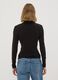 Brown stretch viscose, silk and wool crew-neck T-shirt, regular fit_3