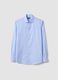 Light blue pure cotton shirt with classic collar, slim fit, non-iron_4