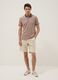 Beige stretch cotton chino shorts_0