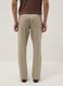 Regular fit beige cotton stretch trousers_2