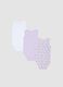 Multicolour sleeveless cotton bodysuit tripack for baby girls_1