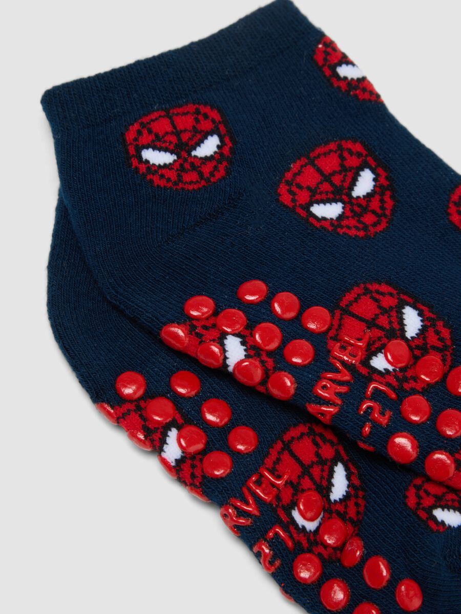 Bipack di calze antiscivolo blu cotone organico elasticizzato MARVEL Spider-Man_2