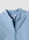 Blue stretch cotton set with crew neck_2