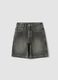 Grey pure cotton skater-fit shorts for boys_0