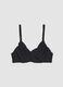Black bikini top in stretch fabric with shaping effect_4