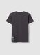 Grey pure cotton T-shirt with front print for boys_2