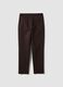 Slim-fit brown stretch cotton trousers_6
