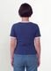 Blue stretch viscose crew-neck T-shirt with contrast trim_3