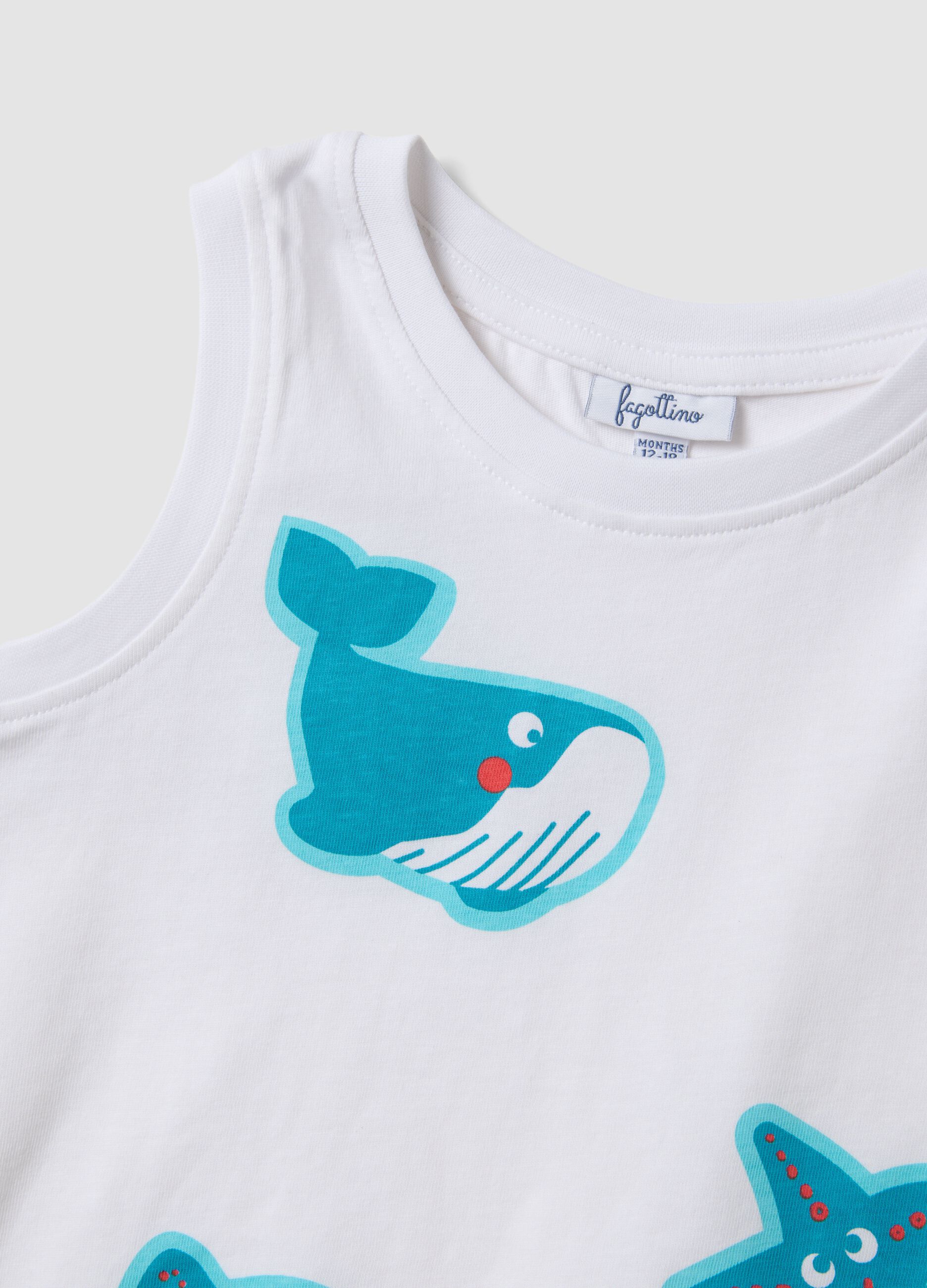 2-pack of light blue pure cotton tank tops